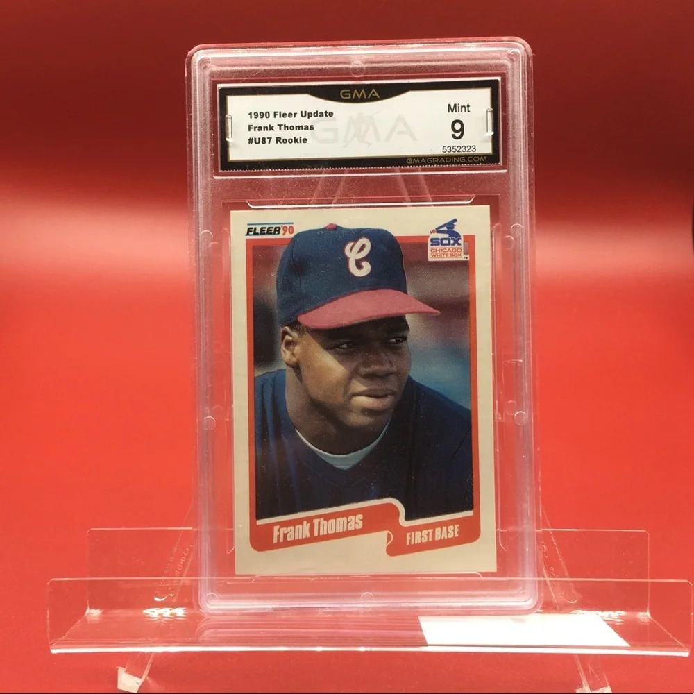 1990 Fleer Frank Thomas GMA Graded 9 Mint U-87